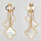 Boucles d'oreilles Van Cleef & Arpels Magic Alhambra - Boucles d’oreilles 4 motifs en or jaune et nacre 58 Facettes