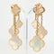 Boucles d'oreilles Van Cleef & Arpels Magic Alhambra - Boucles d’oreilles 4 motifs en or jaune et nacre 58 Facettes