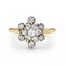 Bague Bague cluster vintage en or jaune et blanc 18 ct et diamants 58 Facettes VI-0026