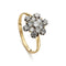 Bague Bague cluster vintage en or jaune et blanc 18 ct et diamants 58 Facettes VI-0026