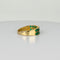 Bague Bague vintage en or jaune 14k et émeraudes rondes 58 Facettes 2601022