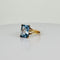 Bague Bague vintage en or jaune 18 carats avec topaze bleue 58 Facettes 2601013
