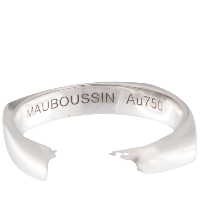 Bague 58.5 MAUBOUSSIN -  bague bandeau en or blanc 58 Facettes