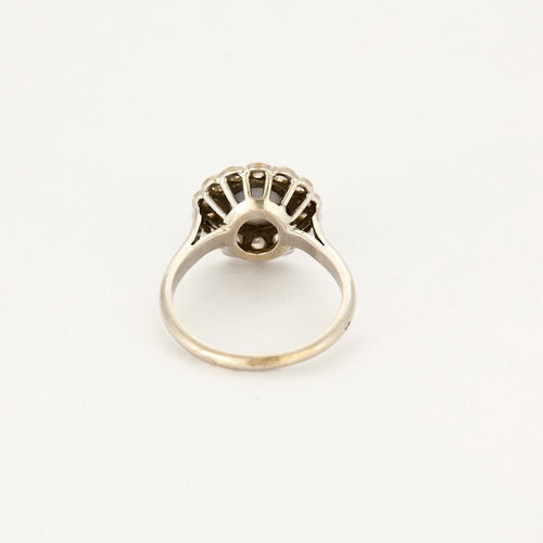 Bague 49,5 Bague en or blanc, saphir étoilée et diamants roses 58 Facettes DINA0039