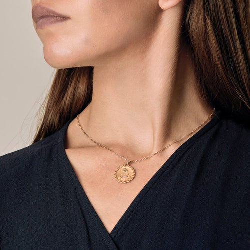 Pendentif AUGIS - Médaille d'amour, pendentif en or rose et or blanc 58 Facettes PAL2961