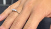 Bague Bague trilogie en or blanc 18 carats et diamants 0,41 ct 58 Facettes 10556