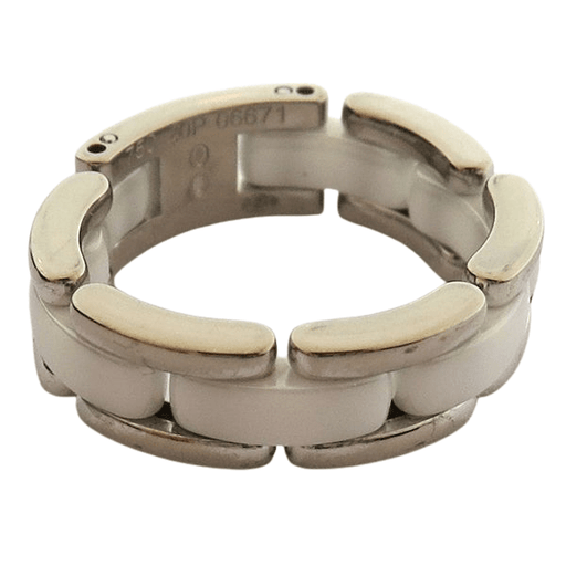 Ring 59 Chanel Ultra white ceramic ring 58 Facettes BA1636