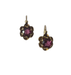 Boucles d'oreilles Boucles d’oreilles dormeuses anciennes or et grenat rhodolite 58 Facettes