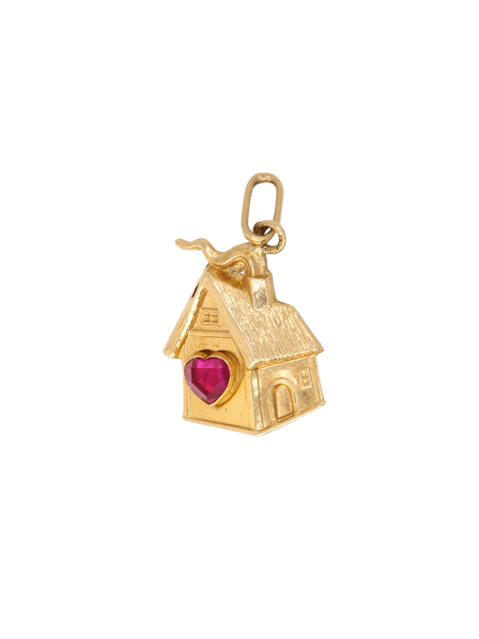 Pendentif maison vintage or jaune rubis 58 Facettes 1087.11