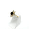 Bague 52 Bague marguerite en or jaune 750 avec saphir et diamants 58 Facettes Z1350536