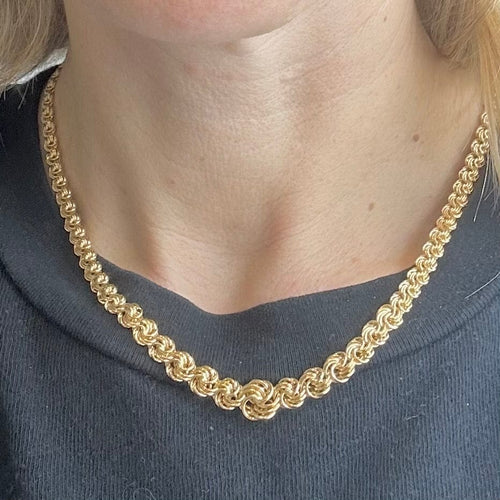 Collier Collier maille royale en chute en or jaune 750 58 Facettes Z1351331