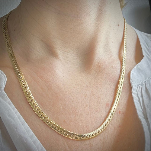 Collier Collier maille anglaise en or jaune 750 58 Facettes Z1351336