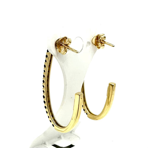 Boucles d'oreilles Boucles d’oreilles demi-créoles en or jaune 750 et saphirs 58 Facettes Z1351384