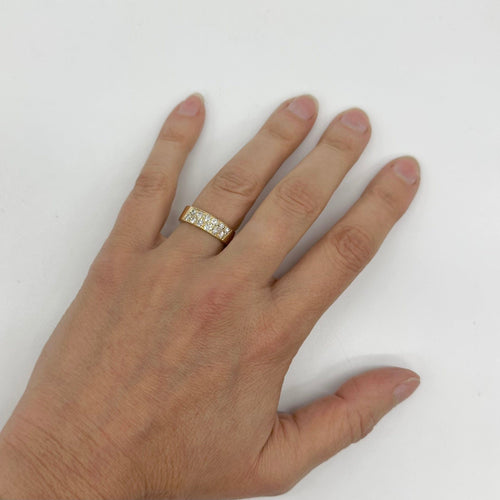 Bague 53 Bague jonc en or jaune 18 carats et diamants 58 Facettes Z1351602