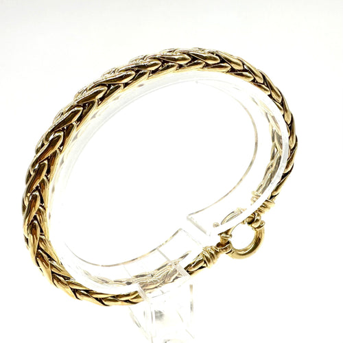 Bracelet Bracelet maille palmier en or jaune 750 avec fermoir bouée 58 Facettes Z1351638