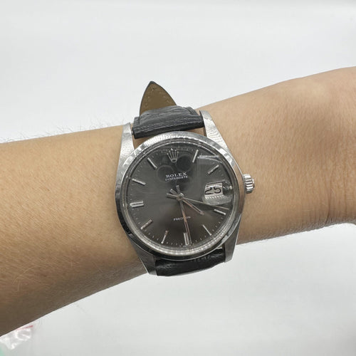 Montre Rolex Oysterdate Precision - Montre dame en acier et cuir 58 Facettes Z1550058