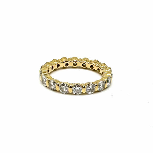 Bague 54 Alliance tour complet en or jaune 18k et diamants 58 Facettes Z15B51149