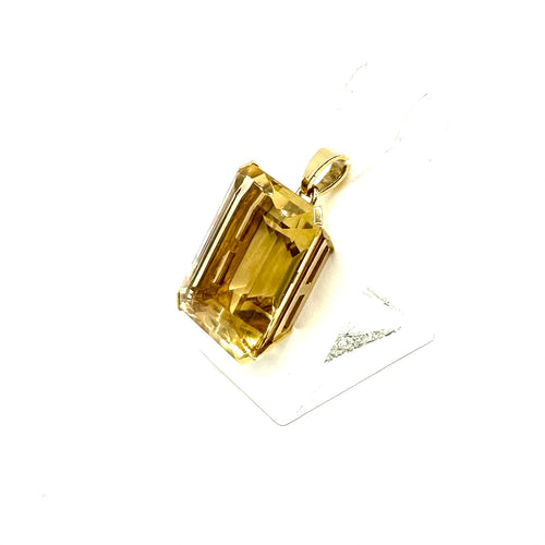 Pendentif Pendentif en or jaune 750 avec citrine 29 ct 58 Facettes Z15B51442