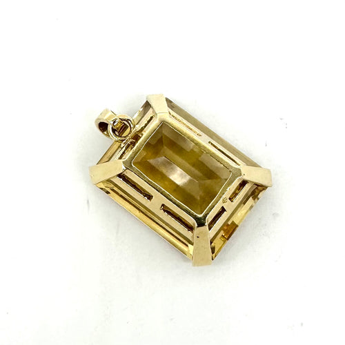 Pendentif Pendentif en or jaune 750 avec citrine 29 ct 58 Facettes Z15B51442