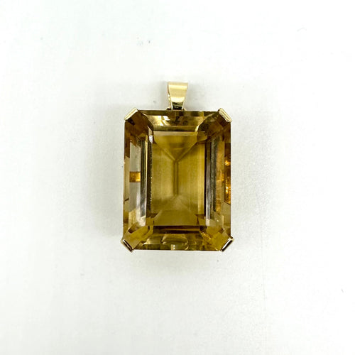 Pendentif Pendentif en or jaune 750 avec citrine 29 ct 58 Facettes Z15B51442