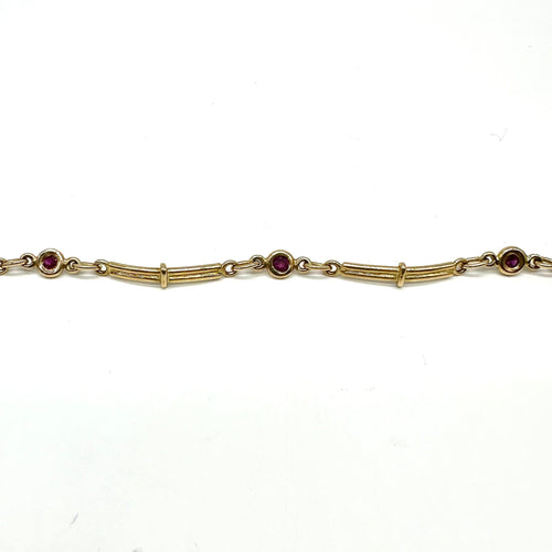 Bracelet Bracelet en or jaune 750 millièmes et rubis 58 Facettes Z15B51461