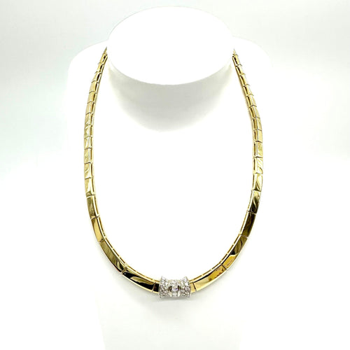 Collier Collier en or jaune 750 pavé de diamants 58 Facettes Z15B51465
