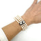 Bracelet Bracelet en or blanc 750 avec perles, saphirs et diamants 58 Facettes Z15B51498