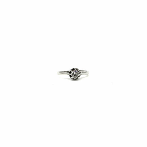 Bague 63 Solitaire - Bague en or blanc 750 et diamant 0,37 ct 58 Facettes Z15B51619