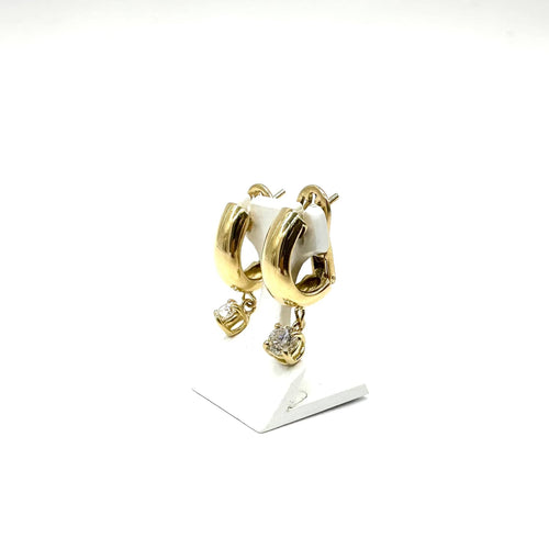 Boucles d'oreilles Boucles d'oreilles en or jaune 750 et diamants 58 Facettes Z15B51642