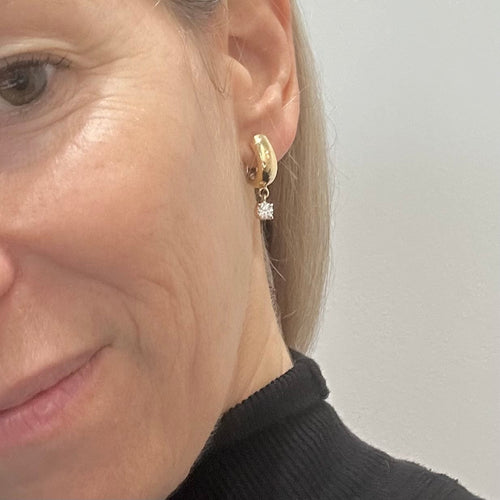 Boucles d'oreilles Boucles d'oreilles en or jaune 750 et diamants 58 Facettes Z15B51642