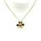 Collier Collier trèfle en or jaune et diamants 58 Facettes Z15B51648