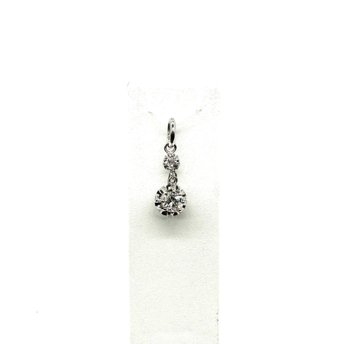 Pendentif Pendentif en or blanc 750 et diamants taille ancienne 58 Facettes Z15B51674