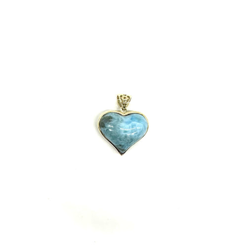 Pendentif Pendentif cœur en or jaune 585 avec larimar 58 Facettes Z15B51719