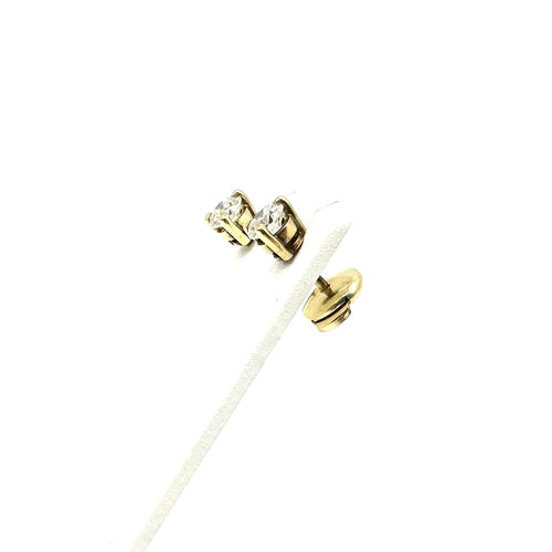 Boucles d'oreilles Boucles d’oreilles puces en or jaune 750 et diamants 58 Facettes Z15B51730
