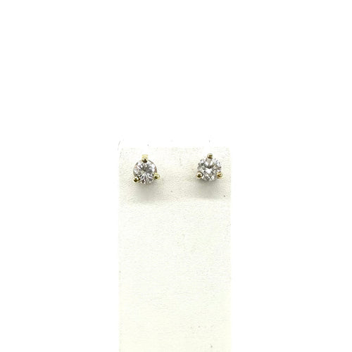 Boucles d'oreilles Boucles d’oreilles puces en or jaune 750 et diamants 58 Facettes Z15B51730
