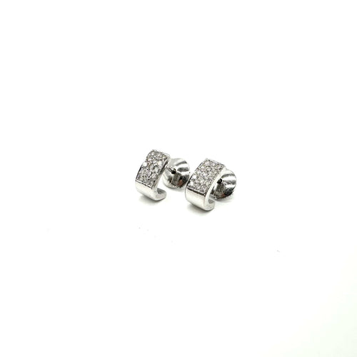 Boucles d'oreilles Boucles d'oreilles en or blanc 750 pavées de diamants 58 Facettes Z15B51745