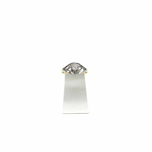 Bague 57 Bague en or jaune et platine avec diamant taille ancienne 58 Facettes Z15B51755