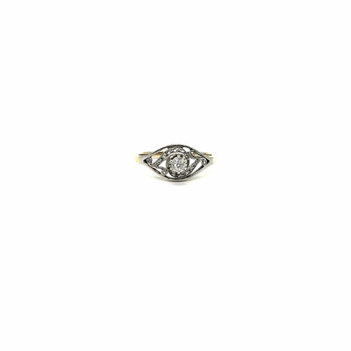 Bague 57 Bague en or jaune et platine avec diamant taille ancienne 58 Facettes Z15B51755