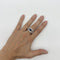 Bague 56 Bague en or blanc 750 avec saphir ovale et diamants 58 Facettes Z15B51758