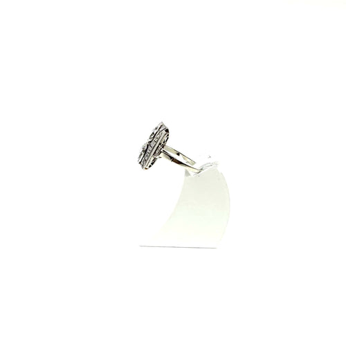 Bague 53 Bague Art déco en platine et or blanc 750 avec diamants 58 Facettes Z15B51787