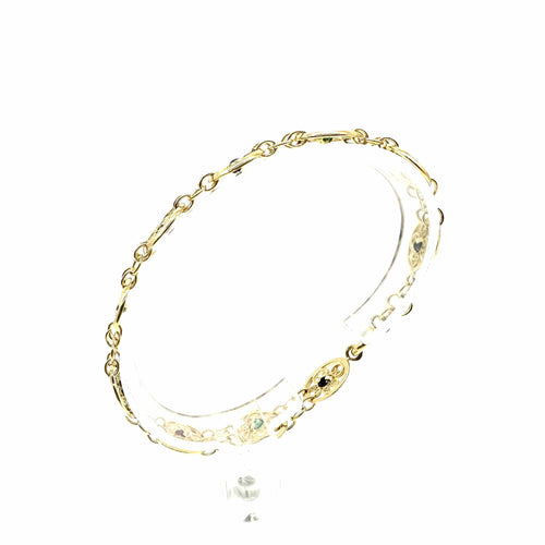 Bracelet Bracelet en or jaune 750 millièmes avec saphirs, rubis et émeraudes 58 Facettes Z15B51728