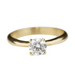 57 Solitaire Ring Yellow Gold Diamond 58 Facettes