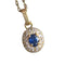 Pendentif Pendentif en or jaune 18 carats avec saphir ovale et diamants 58 Facettes 377
