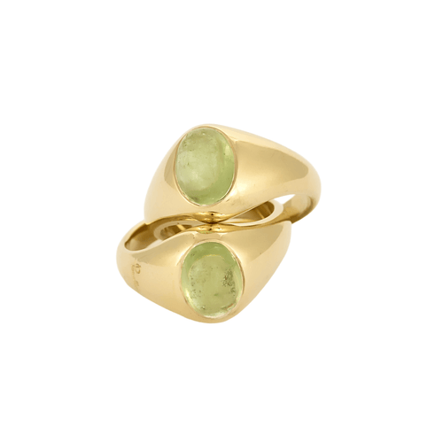 Bague 51 POMELLATO - Bague entrelacées en or jaune et péridots 58 Facettes DV2312-12