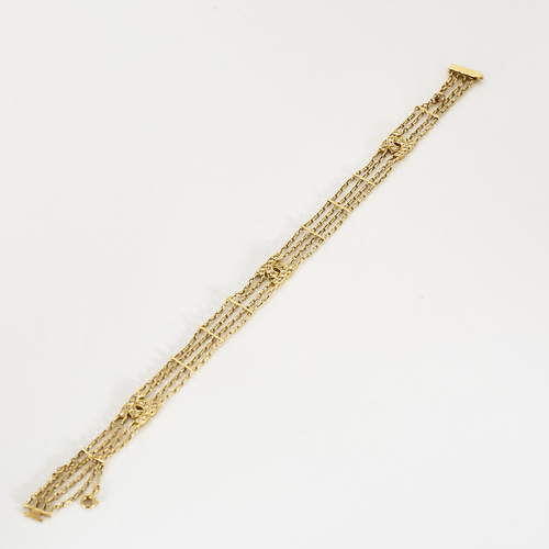 Bracelet CARTIER - Double C vintage en or jaune et diamants 58 Facettes DDV19270-1
