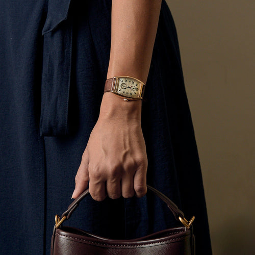 Montre Franck Muller - Cintrée Curvex - Montre en or rose à boitier Tonneau à mouvement remontage manuel 58 Facettes DV19726 - 1