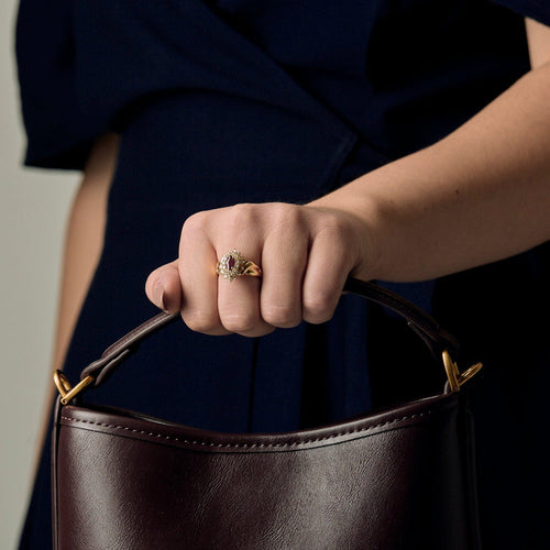 Bague 55 Bague en or jaune , rubis et diamants 58 Facettes DV12671-2