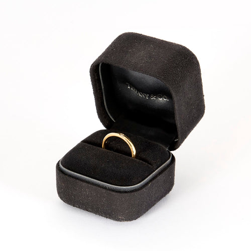 Bague 49 Tiffany & Co.  Elsa Peretti - Alliance en or rose et diamants 58 Facettes DV19586-2