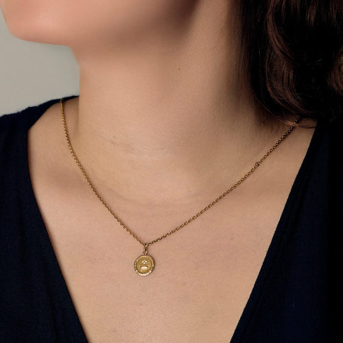 Pendentif AUGIS - Médaille d'amour en or jaune 58 Facettes DV18881-1