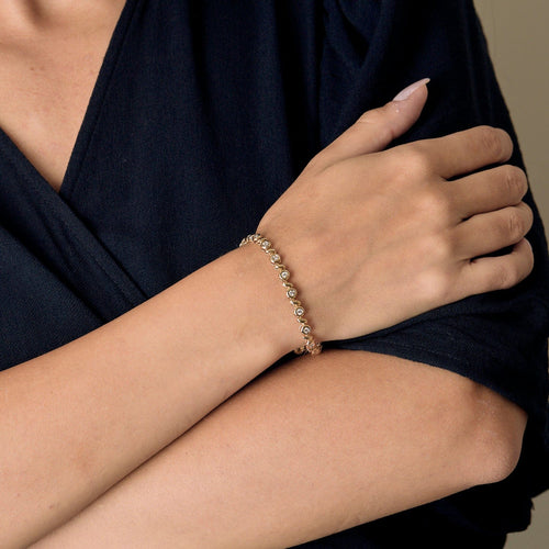 Bracelet Bracelet en or jaune et diamants 58 Facettes DV17714-1